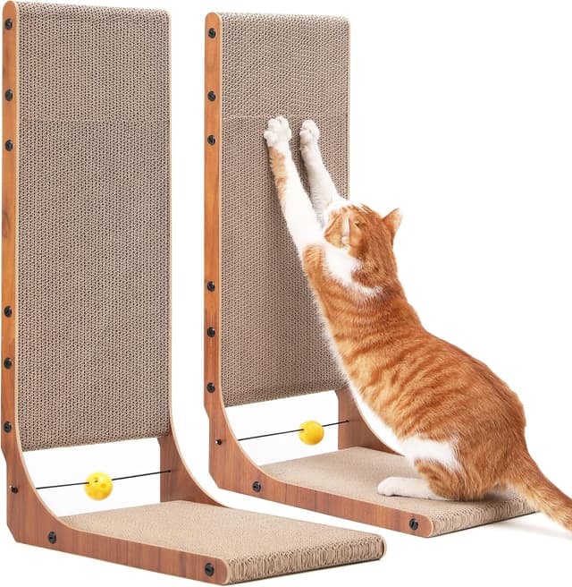 Detalle de FUKUMARU Cat Scratcher 68 cm Cardboard Scratching Pad 🐱