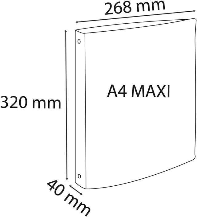 Detalle de Exacompta Classeur 4 anneaux 30 mm dos 40 mm en PP rigide A4 maxi, vert