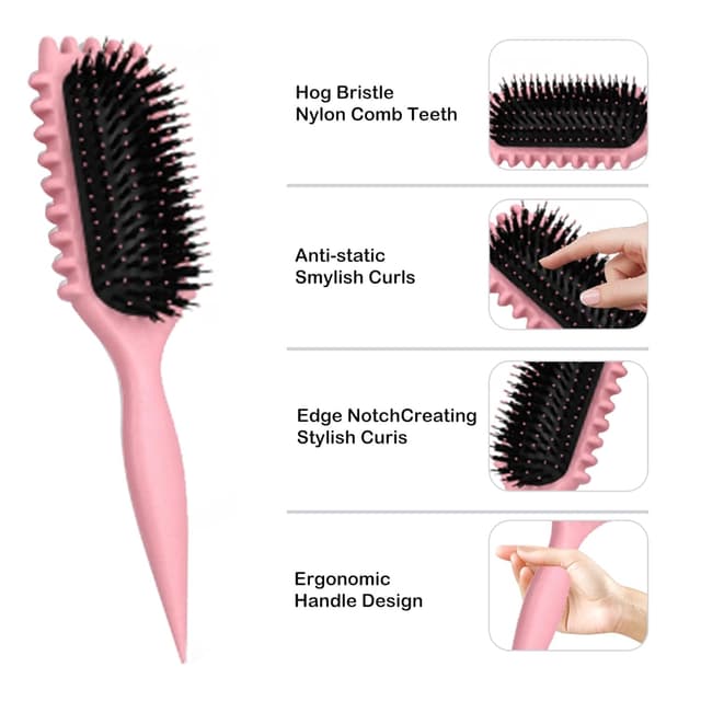 Detalle 2 de Lockenbürste Rosa definieren Locken