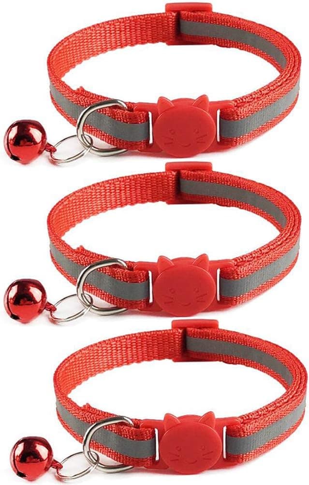 Detalle de Tafeiya Reflective Cat Collars 20-32cm x3