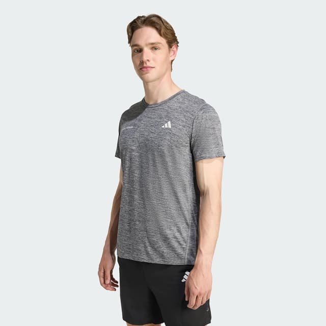 Detalle de adidas Own The Run Melange T-Shirt (CLIMACOOL, recycled polyester)