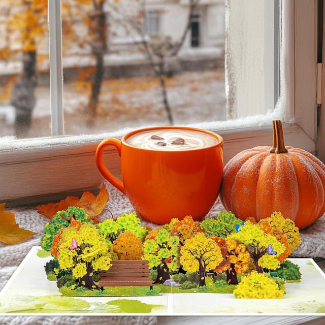 Thumbnail 6 de Row of Ginkgo Trees pop up cards