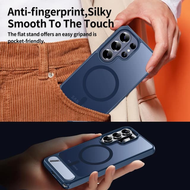 Detalle de Hualele Magnetic for Samsung Galaxy S26 Ultra Case with Built-in Metal Stand (MagSafe, Shockproof)