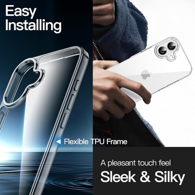 Detalle 2 de JETech Cover per iPhone 17 da 6,3 pollici trasparente antiurto e anti-ingiallimento