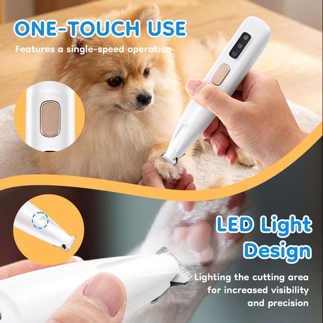 Thumbnail 6 de Mcbazel Pet Paws Trimmer with LED Light (Rechargeable, Waterproof) for Eyes, Face, Ears & Small Areas