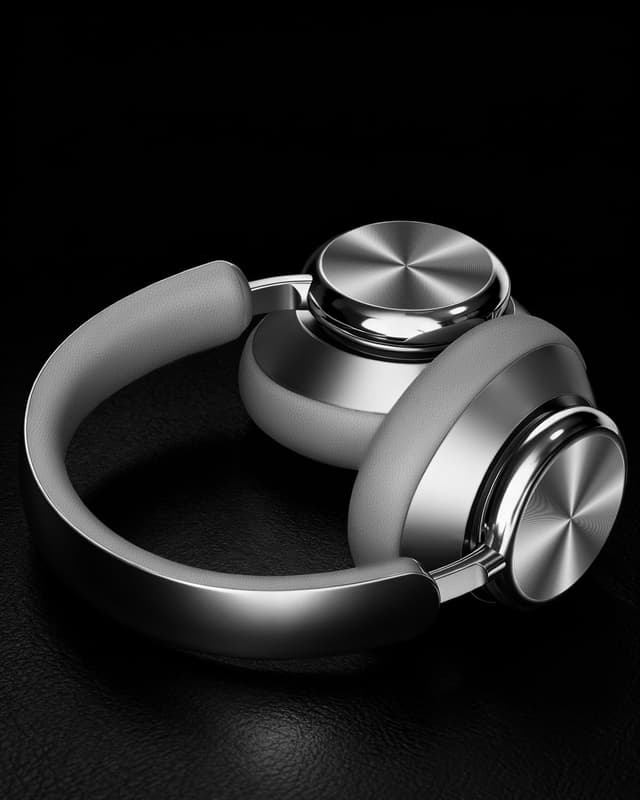Detalle de Wentronic Y03 Bluetooth over-ear headphones with Active Noise Cancelling and up to 48 hours playtime (Silver)