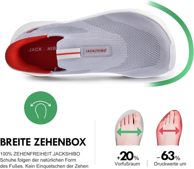 Detalle 2 de JACKSHIBO Slip-in Schuhe mit Memory Foam