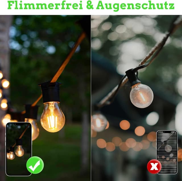 Thumbnail 6 de GBLY LED E27 G45 Edison Glühbirnen (6er-Set) – warmweiß 2700 K, 4 W