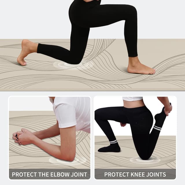 Thumbnail 6 de PAIDU Large Yoga Mat (72 x 36 x 0.4) Extra Wide, Extra Thick Non-Slip POE Exercise Mat