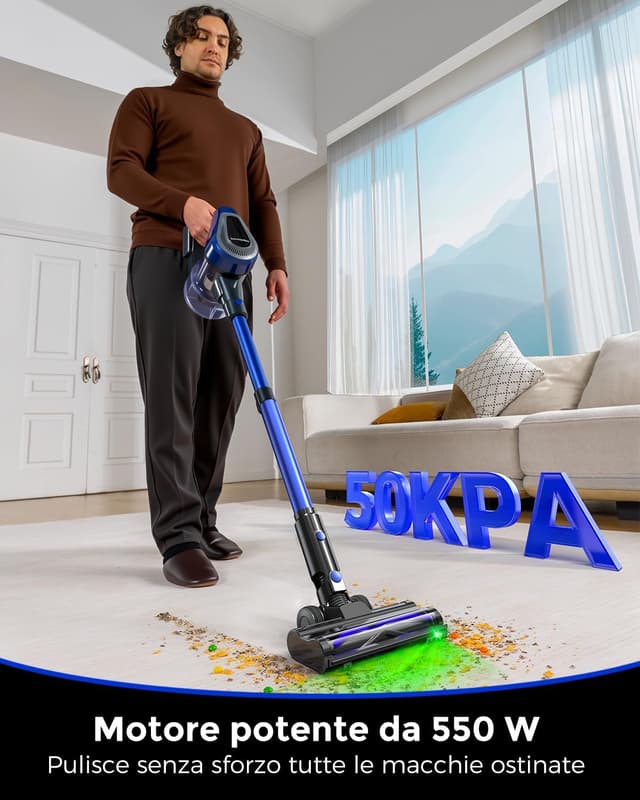 Thumbnail 2 de 50Min Aspirapolvere Senza Fili 550W 50KPa 1,5L