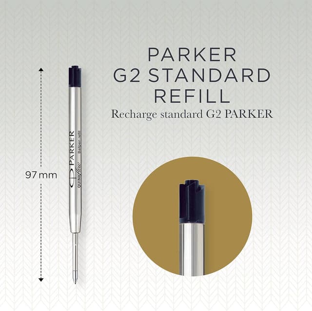 Thumbnail 2 de Parker Ballpoint Refills Medium Black QUINKflow 10