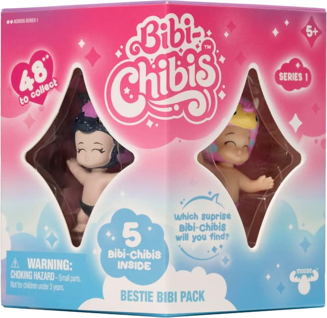 Detalle 2 de BANDAI Bibi Chibis Pack 5 Figuras Muñecas Bebés 🎀