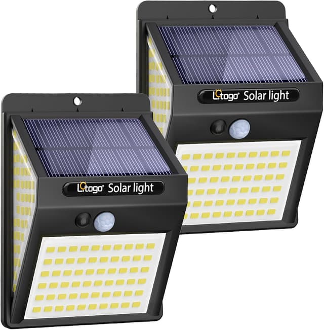 Detalle de litogo 140LED solar security lights 2-pack