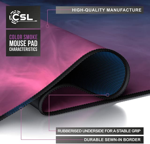 Detalle de TITANWOLF XXL Gaming Mouse Pad 900 x 400 mm 🖱