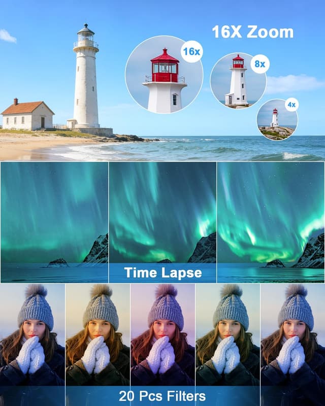 Thumbnail 4 de Camkory Digitalkamera 4K 64MP