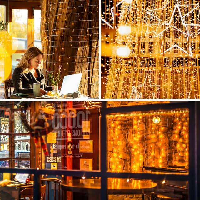 Detalle 2 de LITYBY Plug-in Waterproof Fairy Lights (15m/49ft, 120 LEDs) with Remote, 8 Modes – Warm White