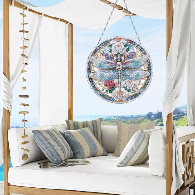 Thumbnail 3 de VAIIEYO 5D Diamond Painting Anhänger Libelle