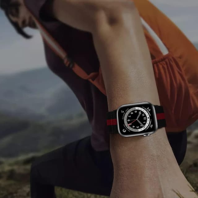 Detalle de Chinbersky 5 confezioni di cinturini in nylon elasticizzato per Apple Watch 38/40/41/42/44/45 mm