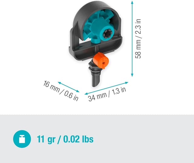 Detalle 2 de Gardena Micro-Drip-System microspruzzo a 6 settori regolabili 13324-20, 2 pezzi