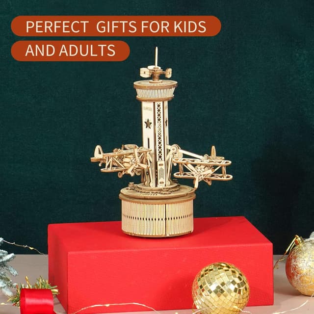 Thumbnail 4 de ROKR Airplane Control Tower wooden model