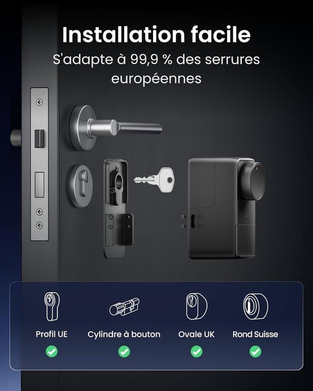 Thumbnail 1 de SwitchBot WiFi Pro serrure connectĂ©e 15 đ