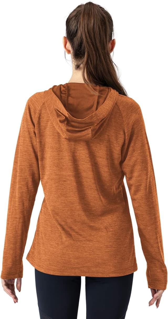 Detalle 2 de YSENTO Women’s Long Sleeve Running Hoodie with Thumb Holes and UPF 50+