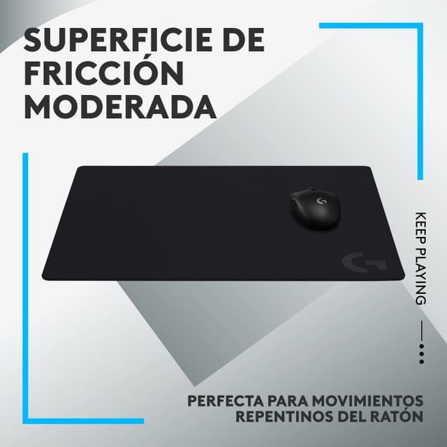 Detalle 2 de Logitech G640 Alfombrilla gaming 40×46 cm 🖱