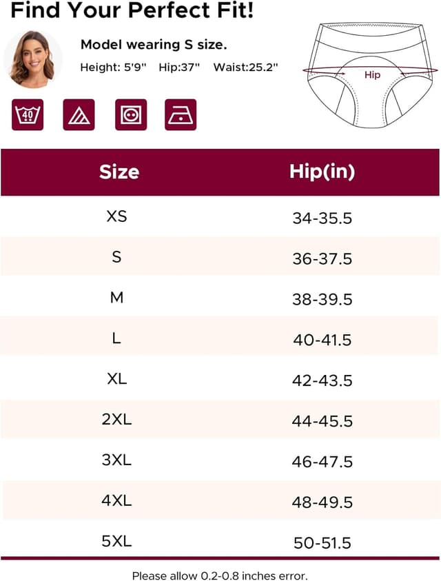 Thumbnail 5 de INNERSY Period Underwear High Waisted 3-Pack