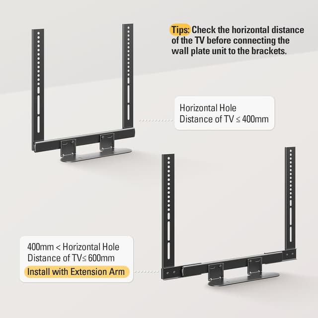 Thumbnail 6 de Mounting Dream Soundbar Mount for Sonos Beam — Easy Access Sliding Block Bracket for TVs up to VESA 600x400mm