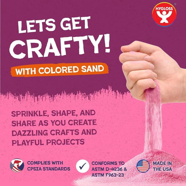 Thumbnail 1 de Hygloss Colored Sand 25 lb Valentine craft sand 🎨