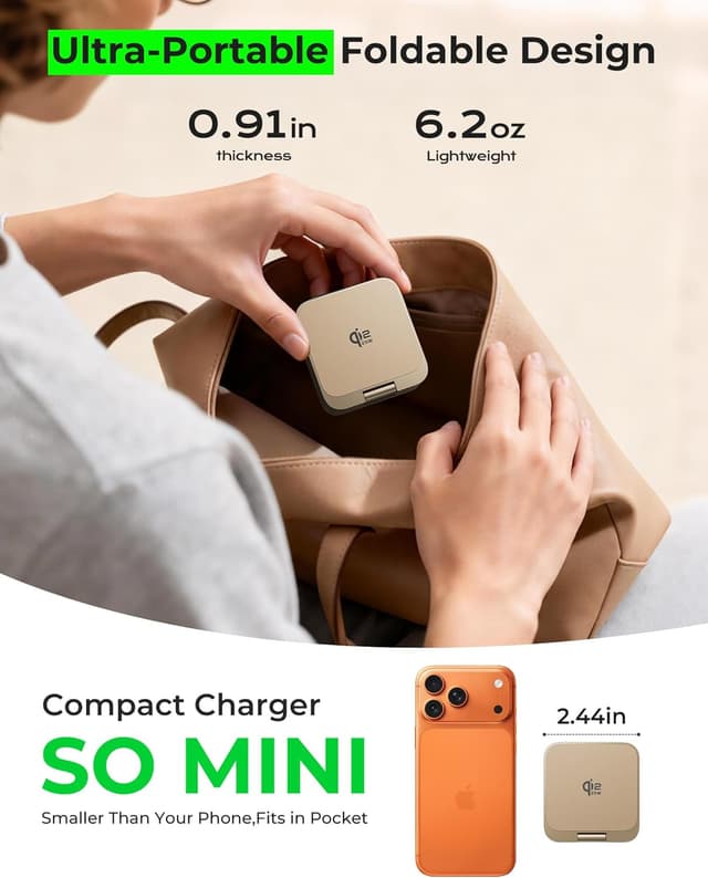 Detalle de LULULOOK Station de charge magnétique 3 en 1 Qi2.2 25 W (iPhone, Apple Watch, AirPods)