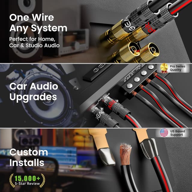 Detalle de GEARit 14 Gauge Speaker Wire (100ft) with Foot Markers & Polarity Markings