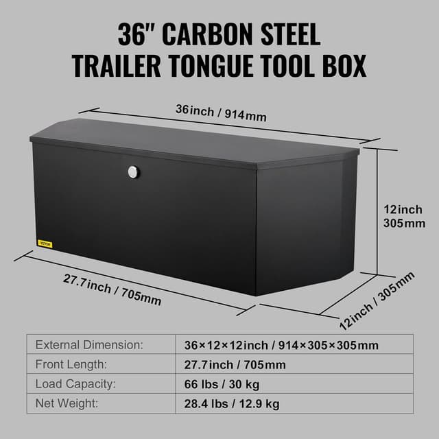 Thumbnail 6 de VEVOR Trailer Tongue Box 36" storage