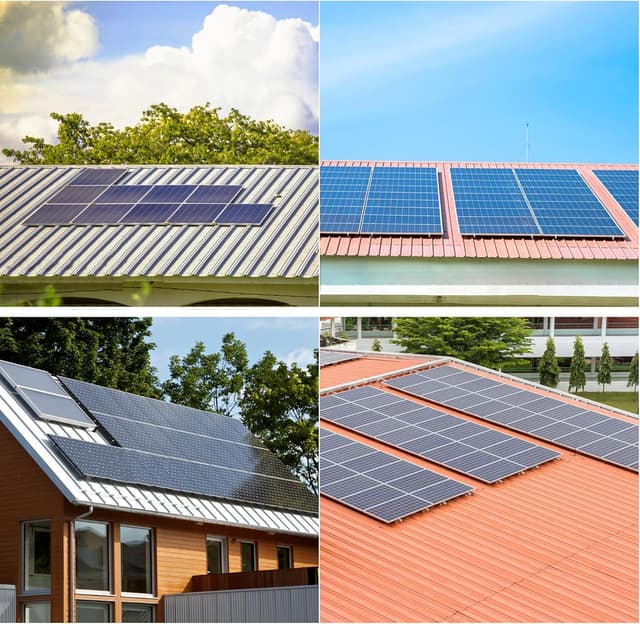 Thumbnail 6 de Warmfay Solarmodul Halterung Montageset – schwarze 12 cm Aluprofile und verstellbare Klemmen für 1 Modul (30–35 mm) am Flachdach