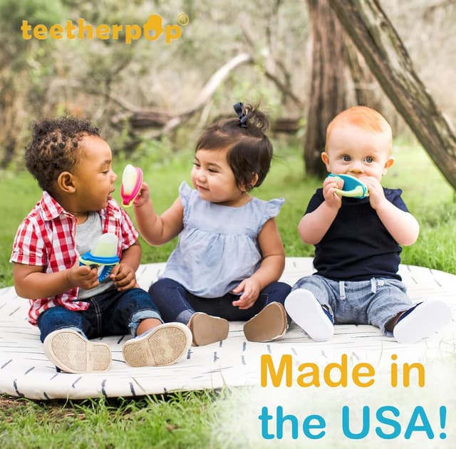 Detalle 2 de Teetherpop Fillable Freezable Teethers (Breastmilk Teether Feeder Pacifier) - BlueLime
