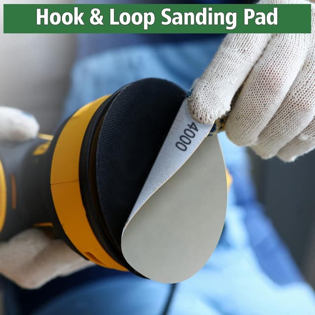 Detalle de JatilEr 24-teiliges Schleifpapier-Set 125 mm Klettrund Korn 1000–5000 für Exzenterschleifer