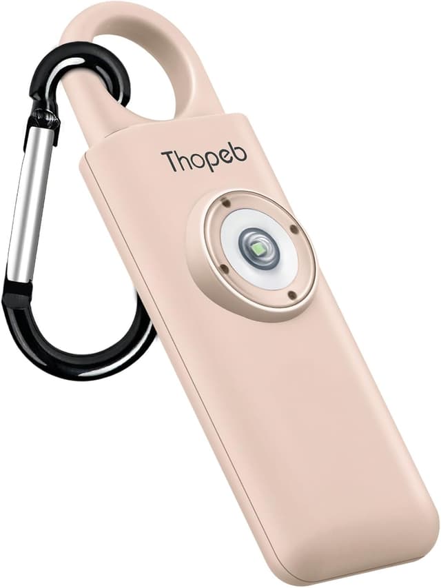 Detalle de Thopeb Personal Alarm Schlüsselanhänger für Frauen – extra laute Sirene & Stroboskoplicht