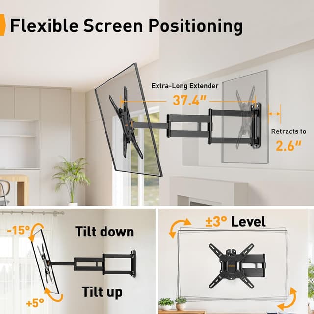 Thumbnail 4 de Perlegear Long Arm TV Wall Mount 37.4"
