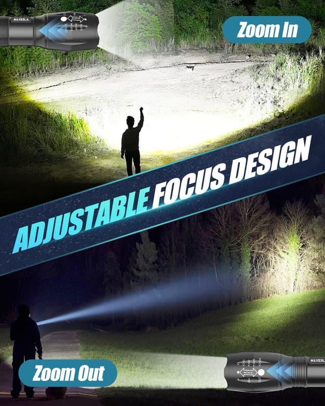Detalle de Maxesla Rechargeable LED Torch Set High Lumen IP65 🔦