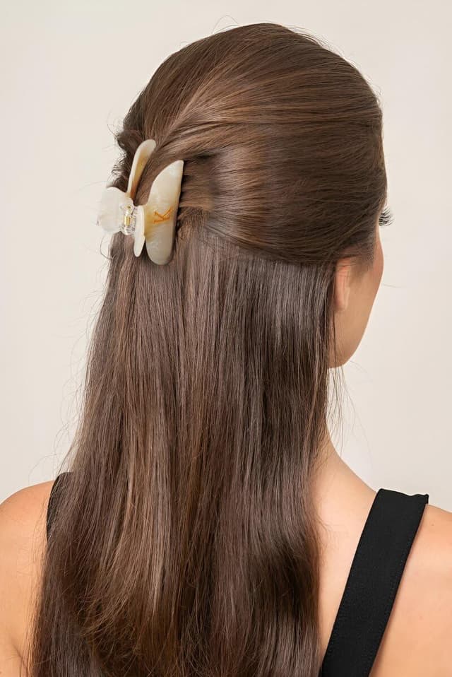 Detalle de Fohufo Monogram A Hair Clip 3.34in