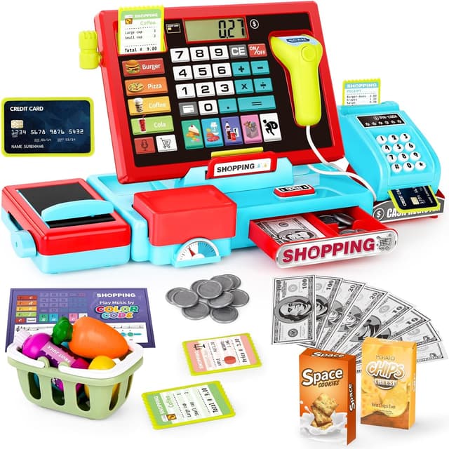 Imagen de Cash Register Toy 52PCS pretend play set en OfertitasTOP