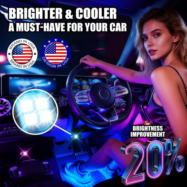 Thumbnail 3 de Upgraded Wireless LED Car Interior Lights 12H Battery