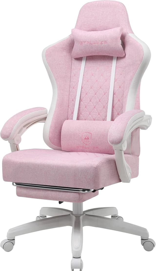 Detalle de GTPLAYER Sedia da gaming ergonomica con supporto lombare PW e poggiapiedi articolato