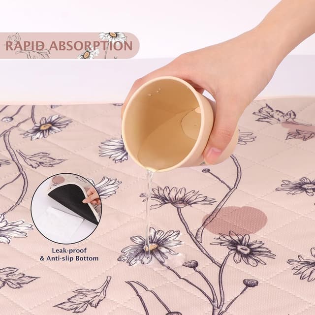 Detalle de IEUUMLER Washable Pee Pads for Dogs (2-pack, 91x104 cm) – Waterproof, non-slip puppy potty training pads