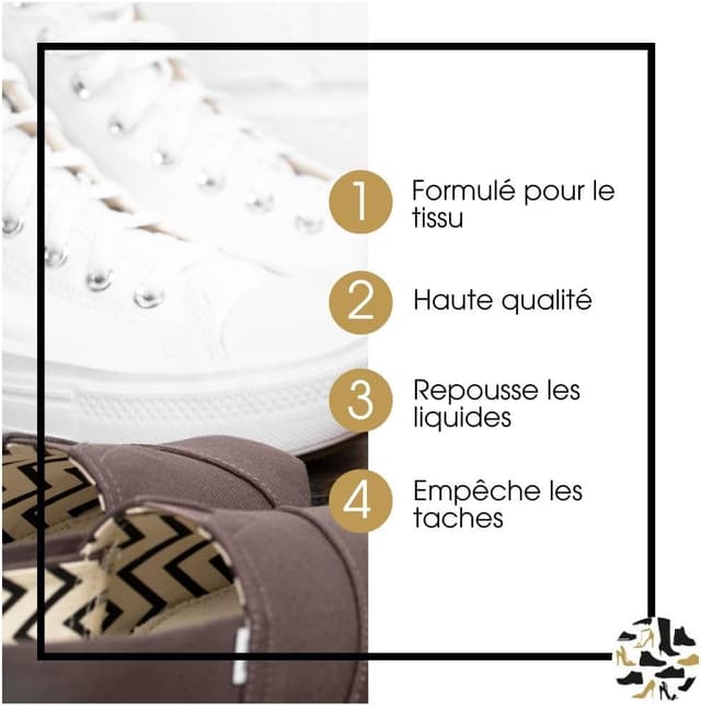 Detalle 2 de Shoe Clinic nettoyant et protecteur de tissu : spray pour bottes, baskets et chaussures textiles