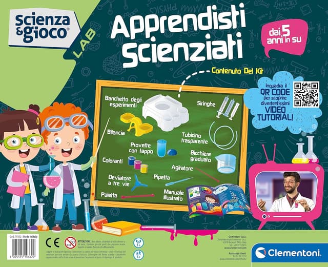 Detalle de Clementoni Scienza e Gioco Lab Apprendisti Scienziati – Laboratorio di chimica per bambini 5+ con video e strumenti scientifici (19362)