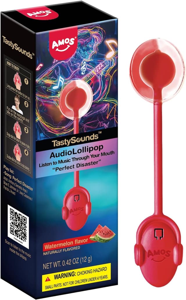 Detalle de Amos Música Piruleta Sandía sin azúcar