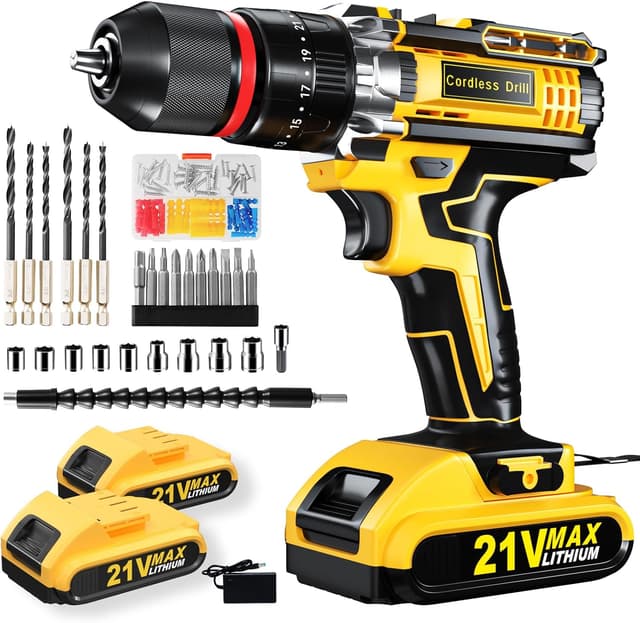 Detalle de KELNOW Cordless Hammer Drill Set 21V