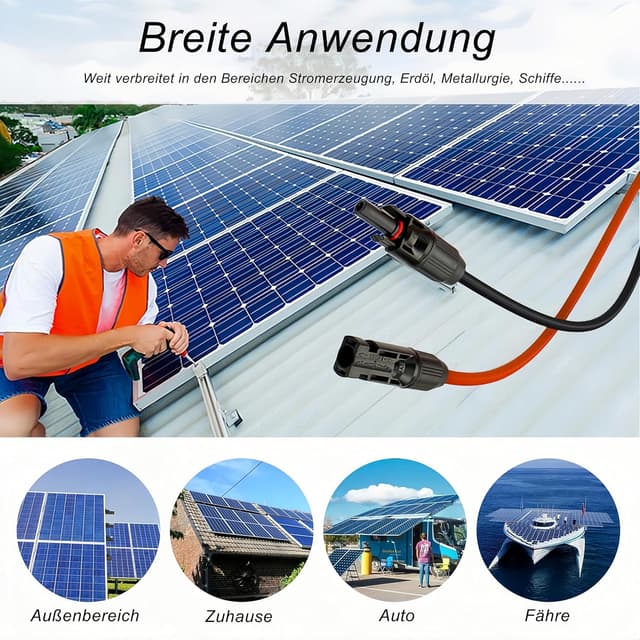 Detalle 2 de Rhein Beleuchtung Solarkabel 6 mm² 10 m