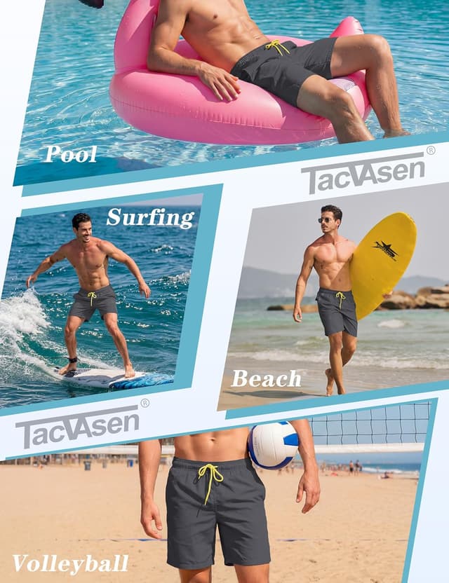 Thumbnail 5 de TACVASEN Men's Swim Short Quick Dry